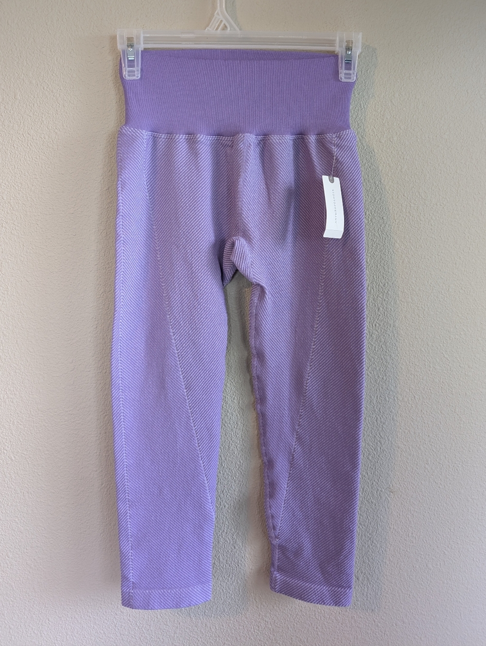 NWT Free People Movement/FP Movement Size Large Purple Ribbed Waistband Leggings